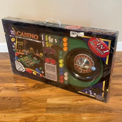 7 in 1 Casino Game Set by WIKID Roulette - New In Wrapper - Poker,Roulette,etc - Image 1 of 4