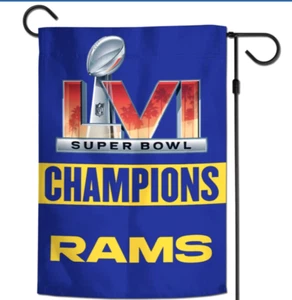 LVI Super Bowl Champions LA Rams Outdoor Garden Flag 2022 Super Bowl Champa NFL - Picture 1 of 3