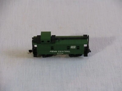 Vtg MRC N Gauge Railine Caboose 7085, Penn Central 23336, Orig Box, Kadees r - Image 1 of 4