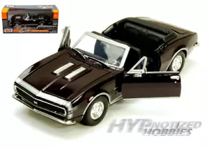 MOTORMAX 1:24 1967 CHEVROLET CAMARO SS CONVERTIBLE DIE-CAST DARK BURGUNDY 73301 - Picture 1 of 2