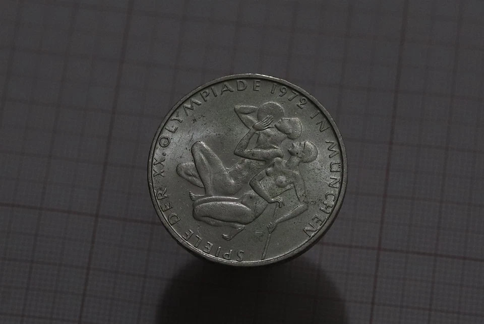 🧭 🇩🇪 GERMANY 10 MARK 1972 D SILVER MUNICH OLYMPICS B71 #Z1660 - Image 1 of 2