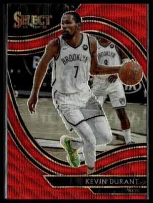 2020-21 Panini Select #259 Kevin Durant Red Wave Prizms - Image 1 of 2