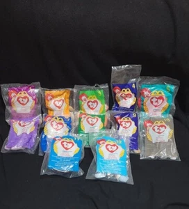 McDonald's Happy Meal Toys TY Teenie Beanie Babies 1998 Complete Set of 12 NIB - Picture 1 of 4