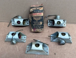 Vintage NOS Do-Ray Truck Trailer Jeweled Accessory Red Yellow Glass Lights RARE - Picture 1 of 16