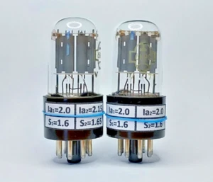 6N9S / 6H9C / 6SL7 / 6N9P / 6N9 MATCHED PAIR (2pcs) 1971's TUBES / VENTILE NOS - Bild 1 von 3