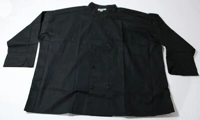 Edwards Unisex Adult's Solid Classic Chef Ten Button Coat EJ3 Black Size 5XL - Image 1 of 3
