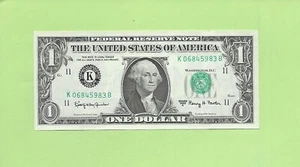 1963A ..UNCIRC $1  K 0684 5983 B  .... 1963A $1  K-B      NICE NOTE        FRN - Picture 1 of 2