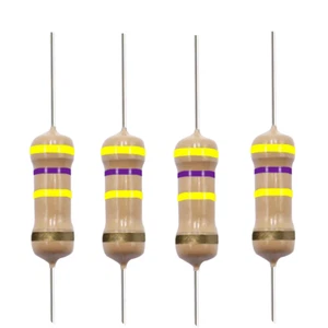 10 Pack~100PACK  470K Ohm Ω  5% Tolerance 1/2W 0.5 Watt Carbon Film Resistor - Picture 1 of 6