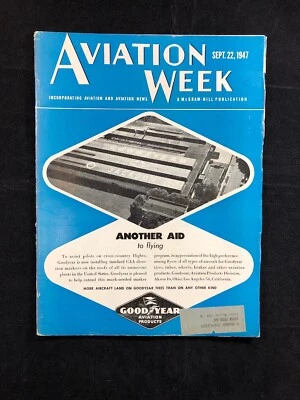 1947 AVIATION WEEK - SEPTEMBER 22, 1947 ANOTHER AID TO FLYING - Image 1 of 4
