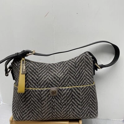 Spartina 449 Daufuskie Island Linen & Leather Hobo Mermaid Shoulder Bag Purse - Image 1 of 4