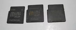 Nokia Panasonic MINI SC 64 MB Card Used 3 PCS - Picture 1 of 2