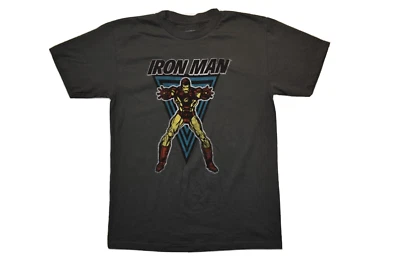 Marvel Youth Boys Iron Man Dark Gray Shirt New L - Image 1 of 4