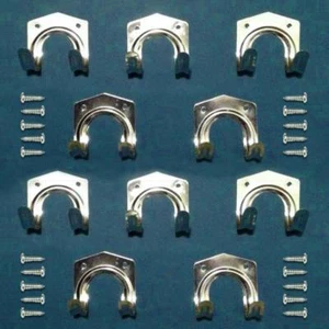 10 Garden Tool U Hook Hooks For Sheds Spades Forks Brooms Double Metal Storage - Picture 1 of 7