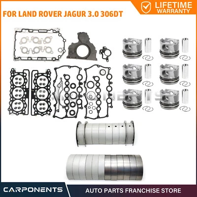 For LAND ROVER RANGE ROVER 306DT TDV6 PISTONS &Gasket&Bearing 3.0 DIESEL ENGINE - Image 1 of 4