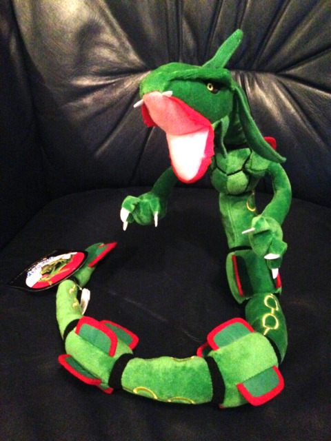 80cm Pokemon Short Plush Doll MEGA Rayquaza Sky Dragon Black Dragon with  Skeleton Can Shape Children's Gift Toy Ornaments