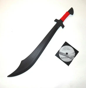 Scimitar Sword Practice Training Blade Drow Red Black Strike Pattern Kali DVD - Picture 1 of 2