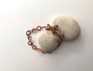 Copper Charm Bracelet Temple Artisan Hand Crafted Wire Wrapped set USA - Picture 1 of 6