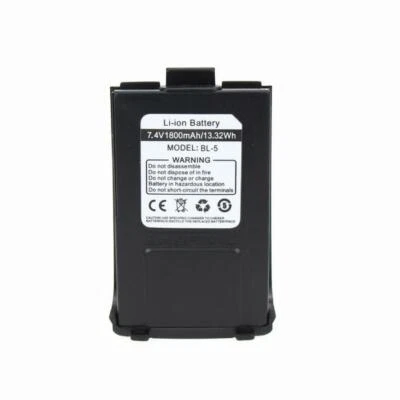 Li-ion Battery Pack Replacement BL-5 1800mAh for Baofeng GT-3 GT-3TP Ham Radio - Image 1 of 4