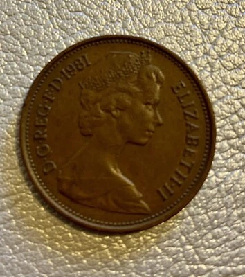 1981 Nuevo Penique Reina Isabel II (DOS Peniques) Moneda 2 Peniques, Sin Circular ¡Raro!! Foto 1 de 2
