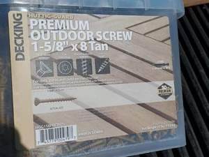DECKSCHRAUBEN 25 Pfund Huttig-Guard 1 5/8""x8 hellbraun Befestigung AUSSEN T-20 Stern & 2 Bits - Bild 1 von 3