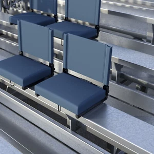 Juego de 2.500 lb. Silla de estadio ligera clasificada con asiento ultra acolchado, azul marino... - Imagen 1 de 175