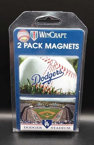 ⚾️ LA Dodgers 2 Pack Magnet ~ by WinCraft 2X3 Rectangle MLB Licenced New Cover