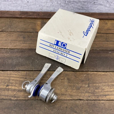 Vintage Campagnolo Syncro II Shift Lever Set Shield Shifter Set Down Braze On - Image 1 of 4