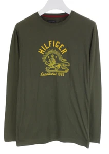 TOMMY HILFIGER  T-Shirt Boy's 16 YEARS Long Sleeve Crew Collar Logo Tricot - Picture 1 of 11