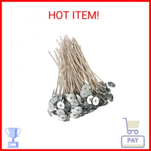 CD Series Candle Wicks for Soy Candles,100pcs CD 4 6" Pretabbed Wicks,Cotton & P - Picture 1 of 2