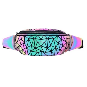 Fanny Packs for Women Men Luminous Holographic Chest Bag Geometric Waist Pack... - Picture 1 of 7