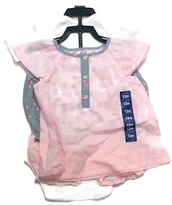 CartersBaby Girls Pink, White and Gray Diaper Cover Set 4 Piece 24M - Picture 1 of 2