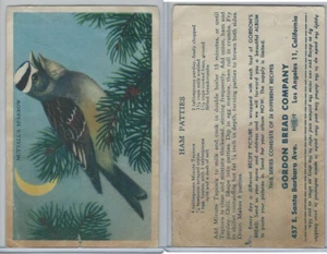 D39-2a, Gordon Bread, Recipe - California Birds, 1940's, Nuttalls Sparrow - Picture 1 of 1