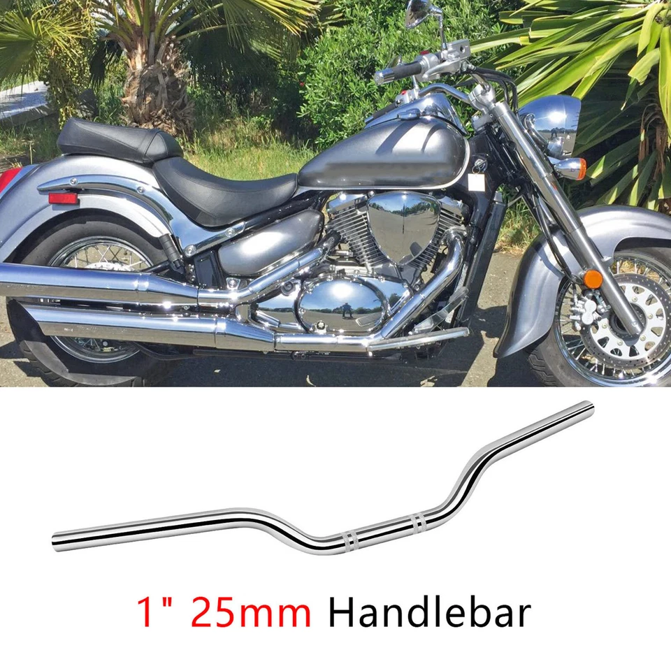 Motorcycle 1" 25mm Handlebar Tracker Drag Bar For Harley Dyna Sportster Bobber Foto 1 de 4