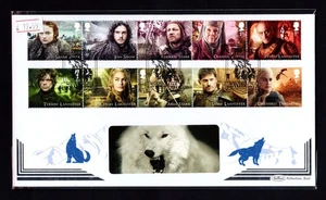 GREAT BRITAIN 2018 GAME OF THRONES BENHAM LUXURY LIMITED EDITION FDC - Picture 1 of 4