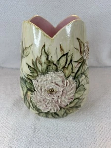 MCM Vintage RARE Floral Pottery Vase KEN OCORR CALIFORNIA - Picture 1 of 9