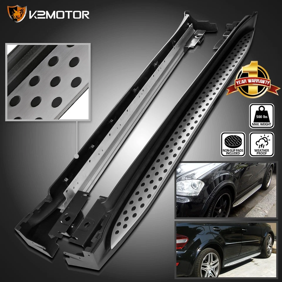 Fits 2006-2011 Mercedes W164 ML Class 320 350 Running Boards Side Step Nerf Bars Foto 1 de 4