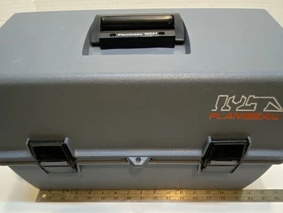 Vintage FLAMBEAU Tool Box Storage/Craft/FishingTackle Box w/Tray/2 Closure 18031 - Image 1 of 4