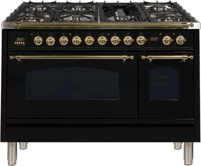 ILVE UPN120FDMPM 48 In Freestanding Double Oven Dual Fuel Range - Image 1 of 4