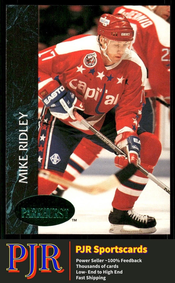 Mike Ridley 1992-93 Parkhurst #200 Washington Capitals Emerald Ice - Image 1 of 2