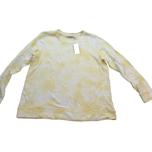 Denim & Company Tee Shirt Womens Large Tie Dye Pullover Crewneck Long Sleeve Top - Picture 1 of 9