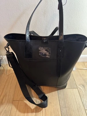 Karl Lagerfeld NWT Leather Black Adjustable Top Handle/ Shoulder Strap Bag- SALE - Image 1 of 4
