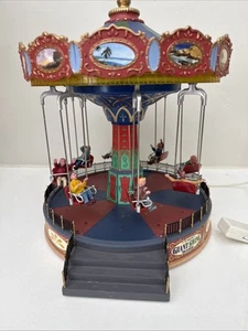Colección Lemax Gigante Columpio Paseo Navidad Pueblo Luces y Sonidos Retirado - Imagen 1 de 8