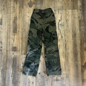 Wrangler Camo Cargo Pants, Youth Size 6 Regular, Adjustable Waist - Picture 1 of 4