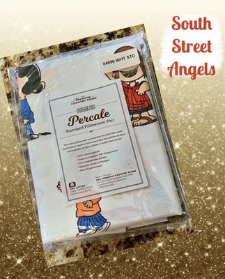 SNOOPY PEANUTS GANG 100% COTTON PERCALE STANDARD PILLOWCASE SET ~ NEW IN PACKAGE - Image 1 of 4