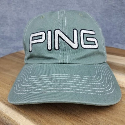 Boné de golfe vintage Ping chapéu alça traseira verde desbotado masculino tamanho único  - Imagem 1 de 4