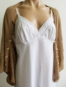 Soft Surroundings Linen Blend Light Brown Long Bolero Open Front Size S / M - Picture 1 of 7