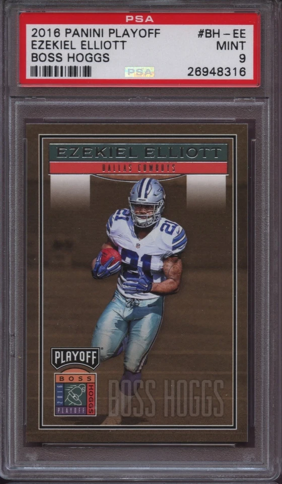 2016 Panini Playoff Boss Hoggs BH-EE Ezekiel Elliott PSA 9 Mint RC - Image 1 of 1