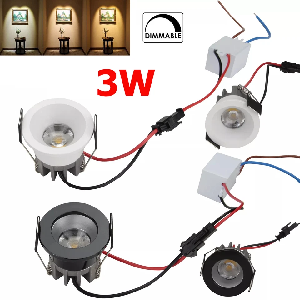 3W LED COB Downlight With Driver Dimmable Ceiling Light Recessed Downlight Home - Image 1 of 1