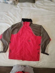 Marker Mens Large Red Insulated Hooded Ski Snowboarding Jacket Red, Olive, Cream - Picture 1 of 24