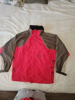 Marker Mens Large Red Insulated Hooded Ski Snowboarding Jacket Red, Olive, Cream - Image 1 of 4